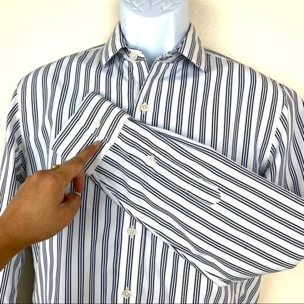 J.Crew striped shirt white and black size S